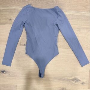 Women's Long-Sleeve Dusty Blue Bodysuit